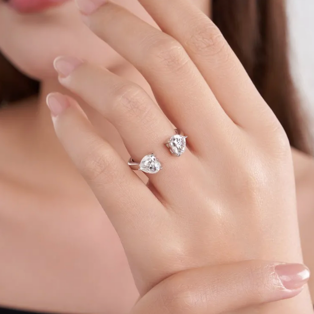 Amélie Twin Heart Ring