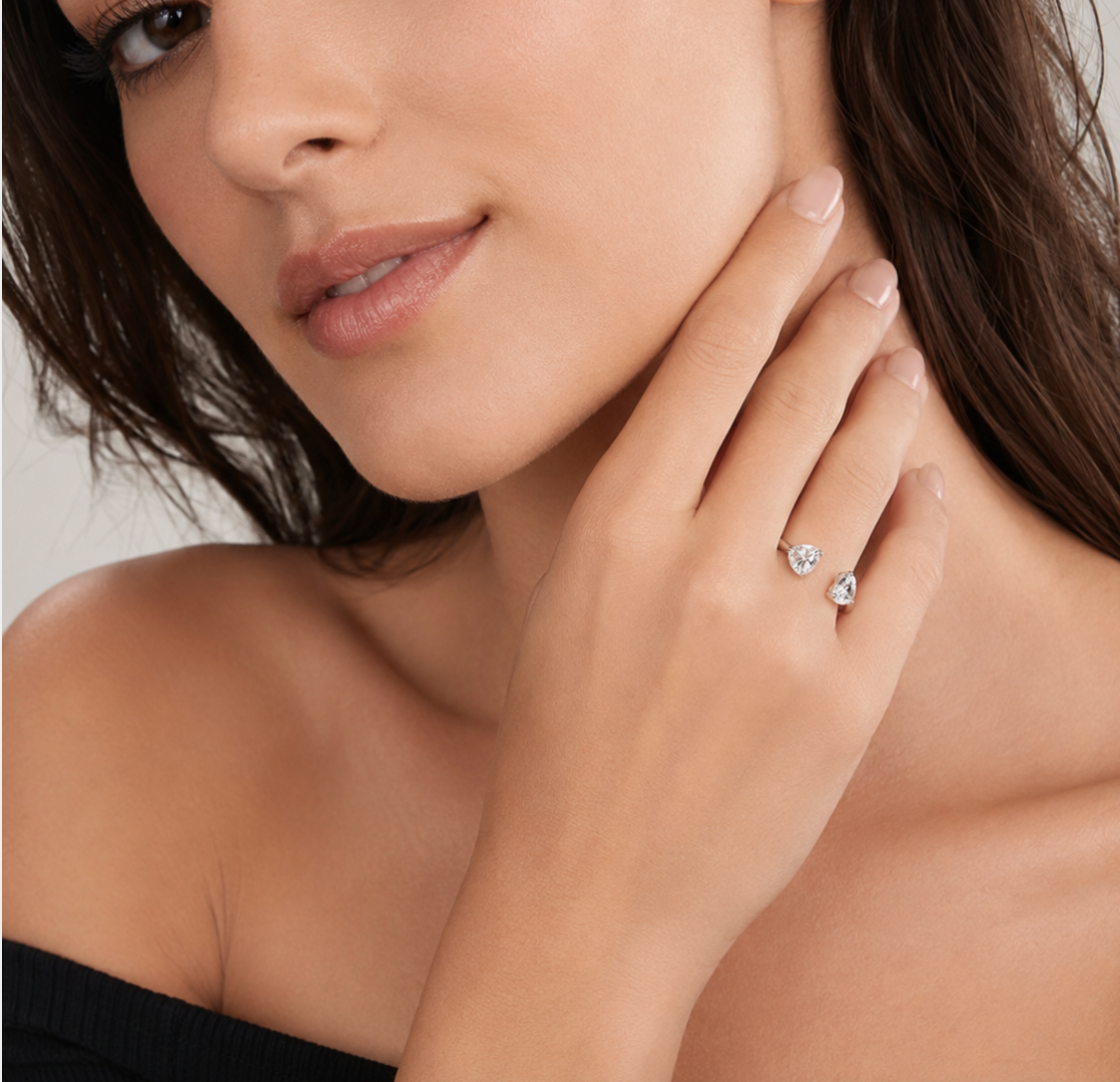 Amélie Twin Heart Ring