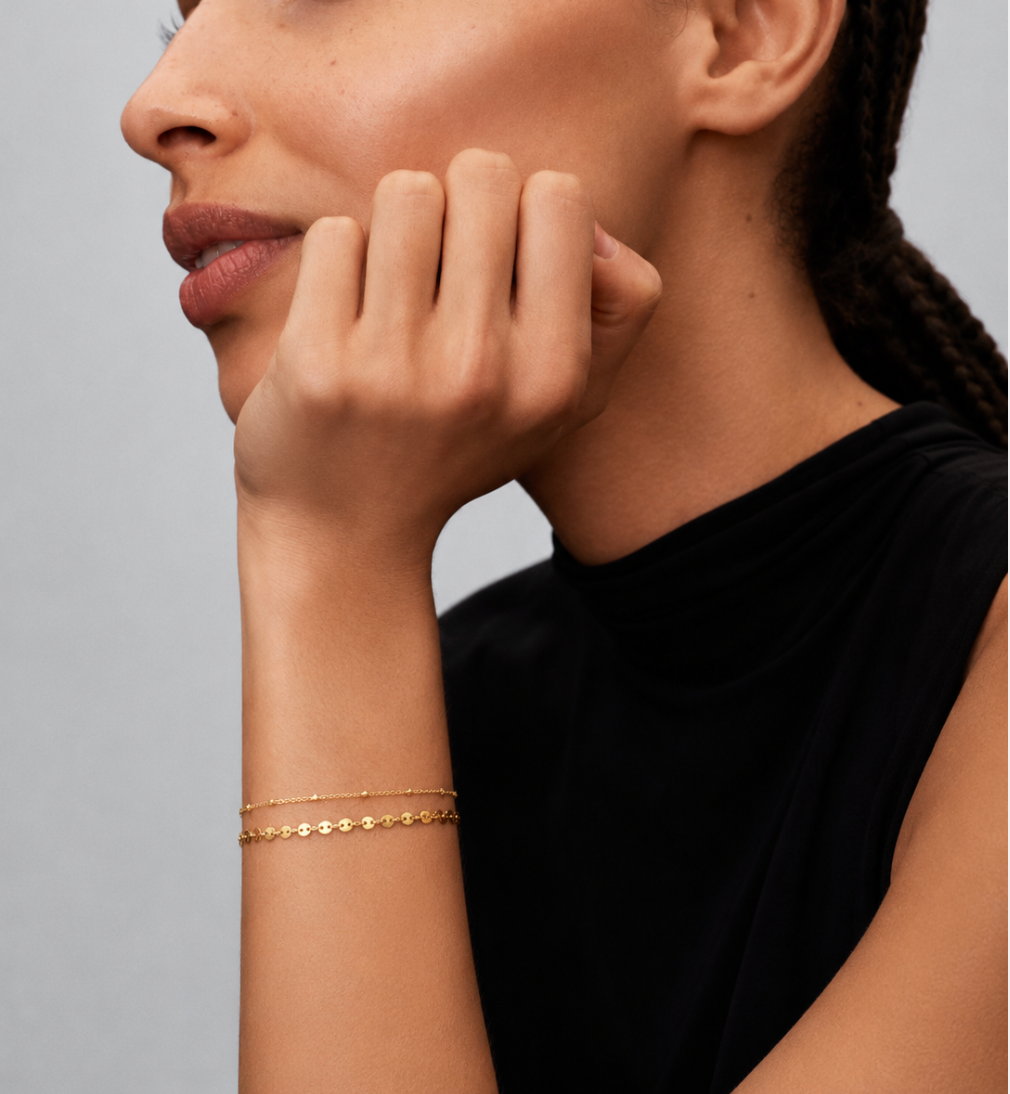 Disc Layered Bracelet