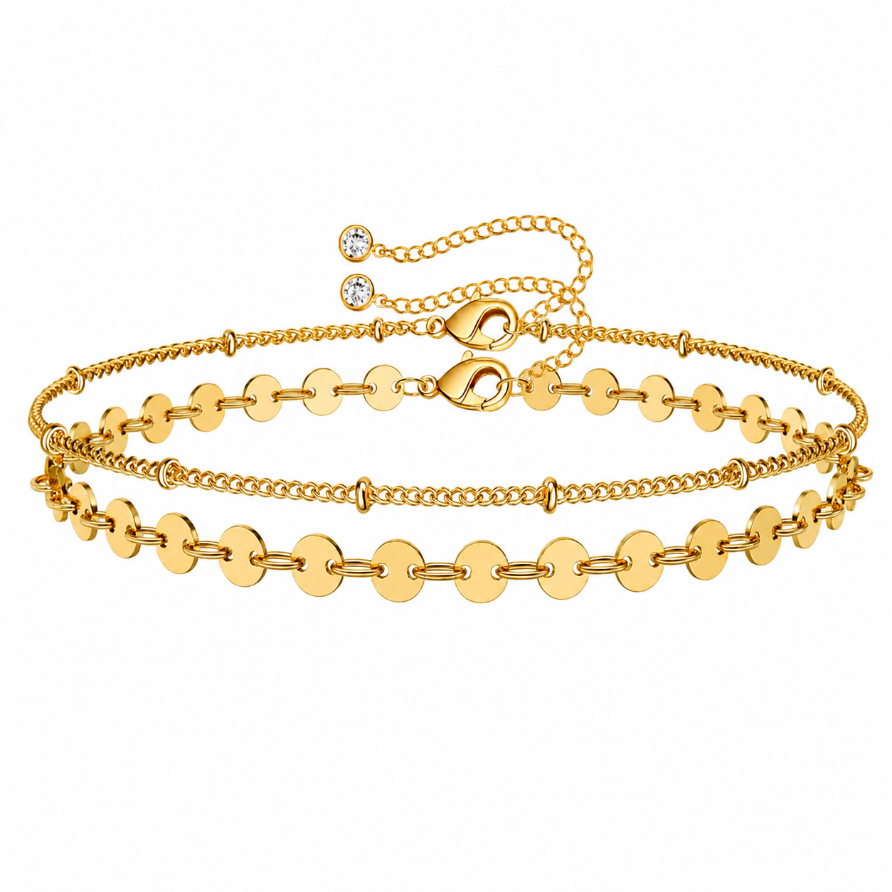 Disc Layered Bracelet