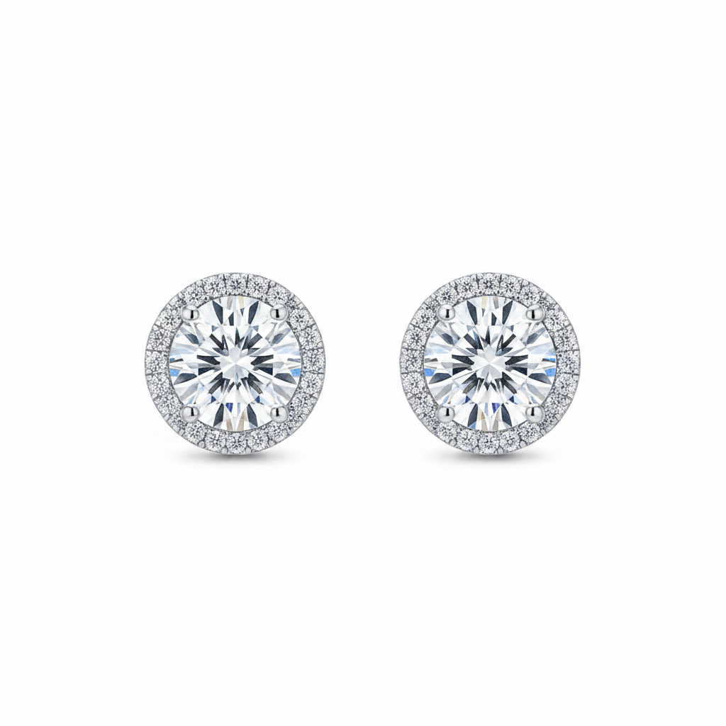 Celeste Moissanite Stud Earrings